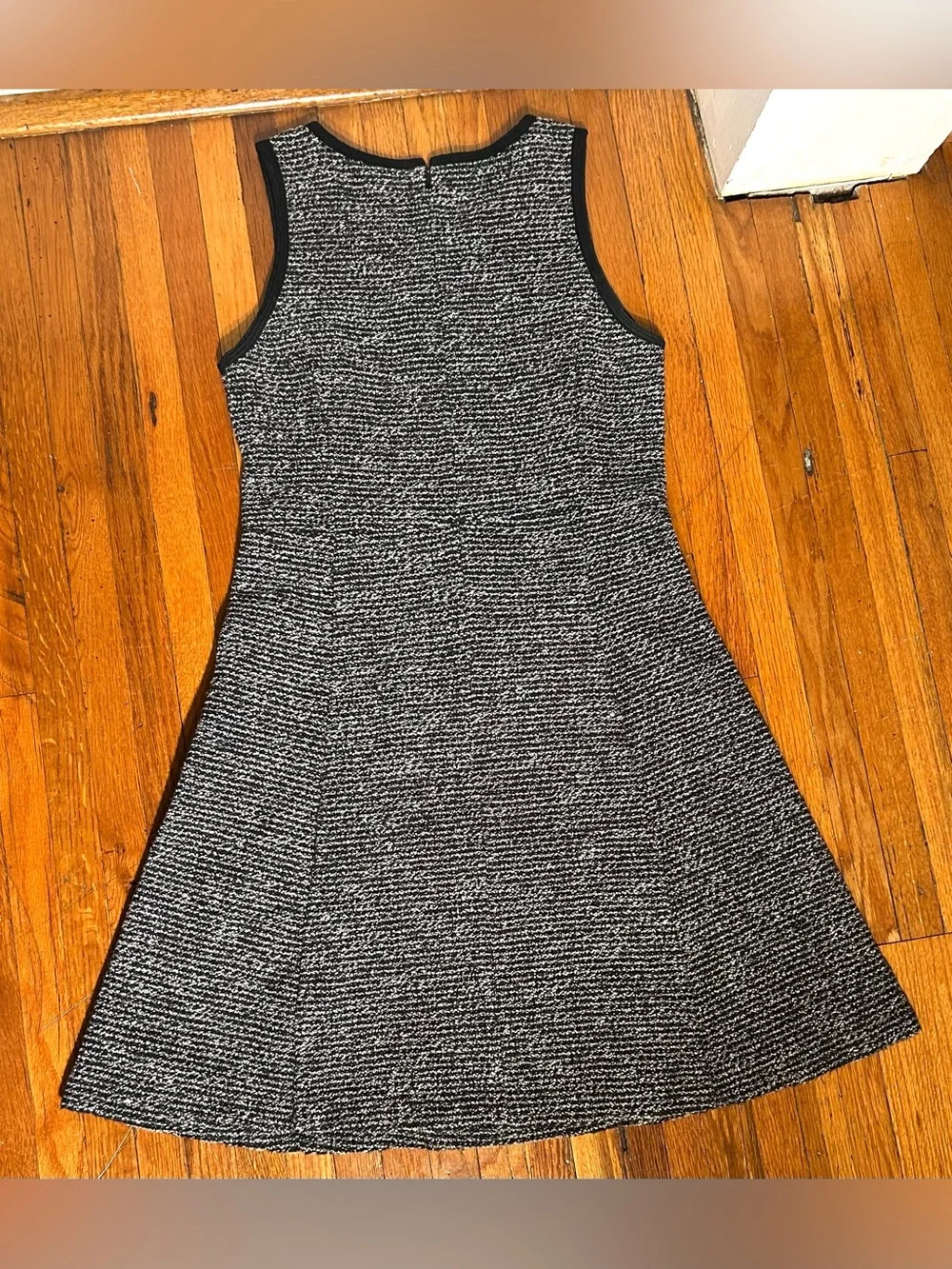 J. Crew Tweed Sleeveless Mini Dress in White and Black